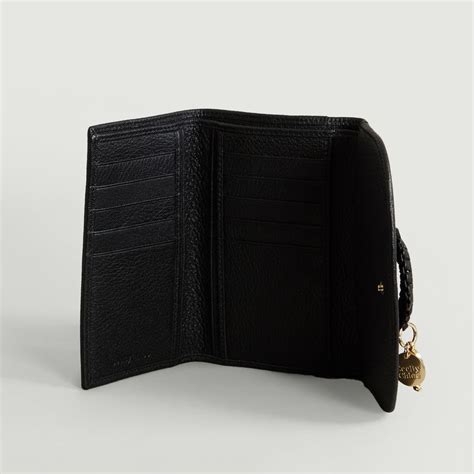 see by chloe portemonnaie hana|See By Chloe Hana Long Leather Wallet in Black .